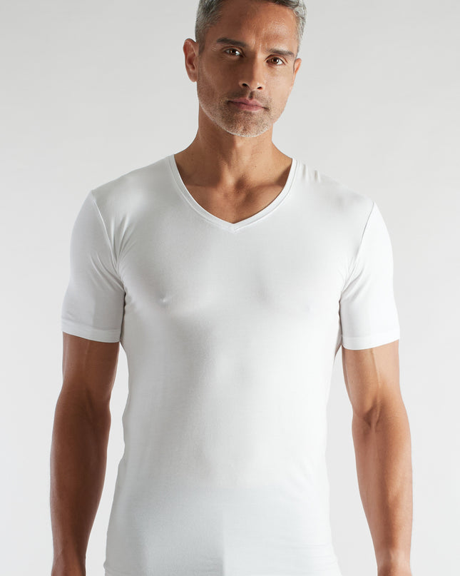 CECEBA Herren Shirt weiß uni
