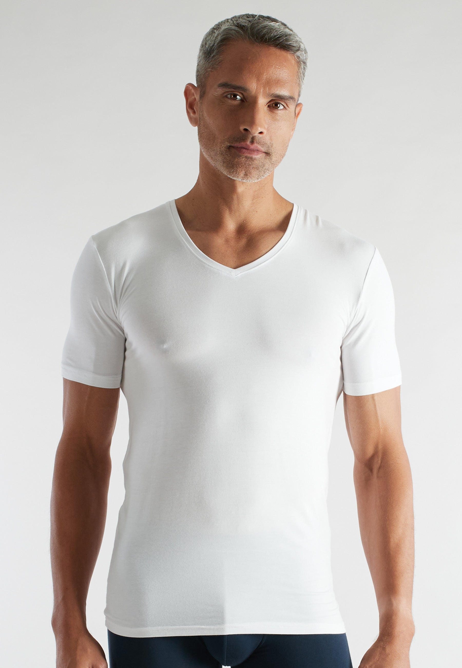 CECEBA Herren Shirt weiß uni