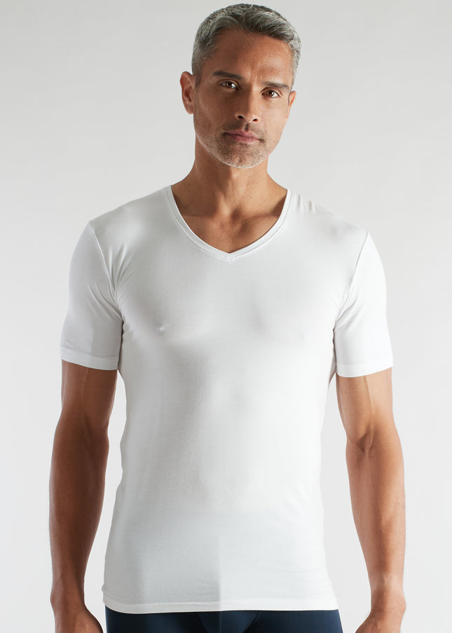 CECEBA Herren Shirt weiß uni