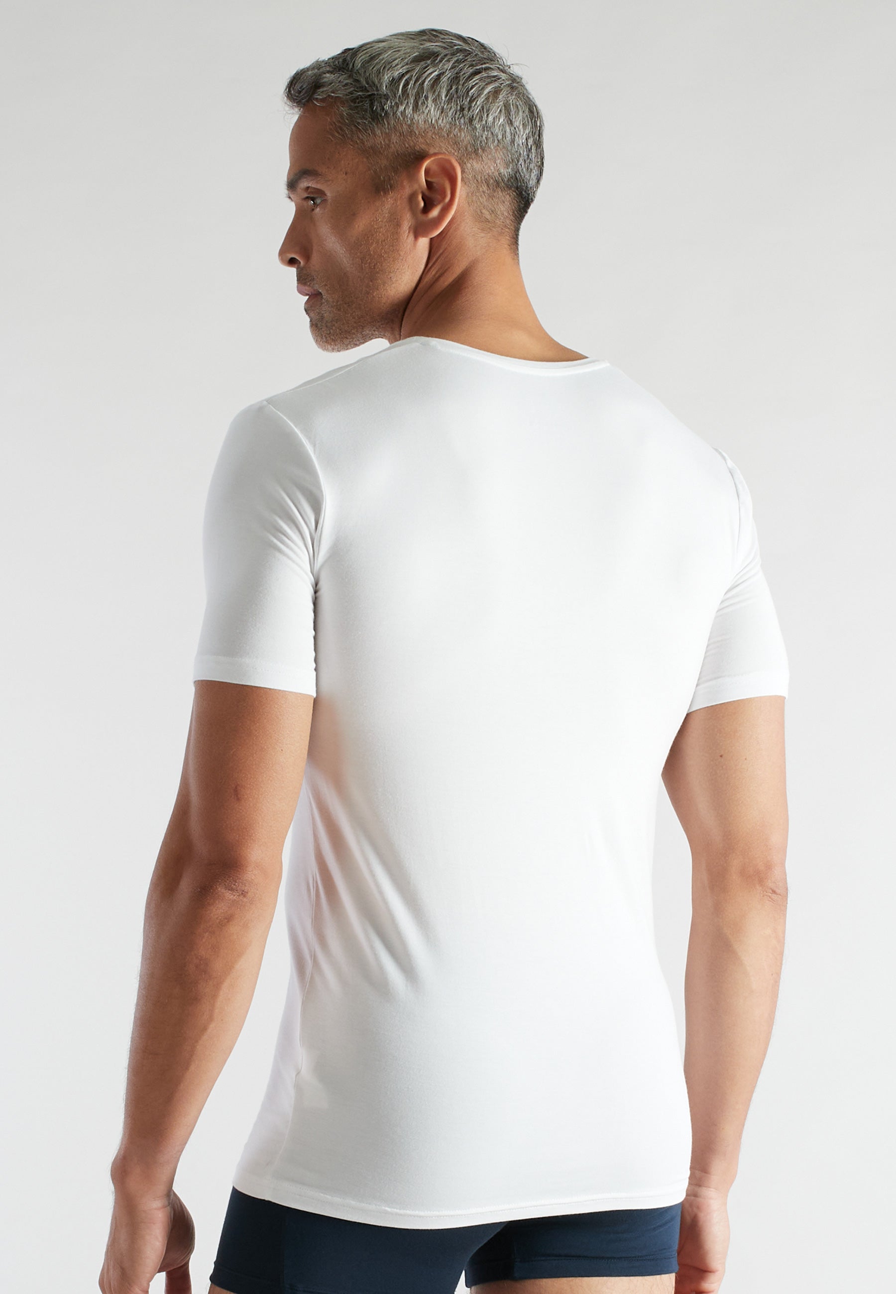 CECEBA Herren Shirt weiß uni