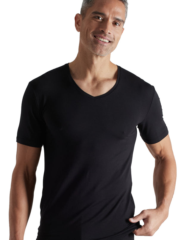 CECEBA Herren Shirt schwarz uni