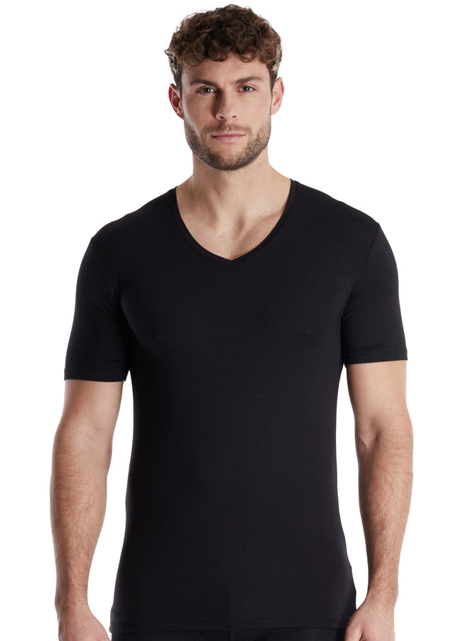 CECEBA Herren Shirt schwarz uni