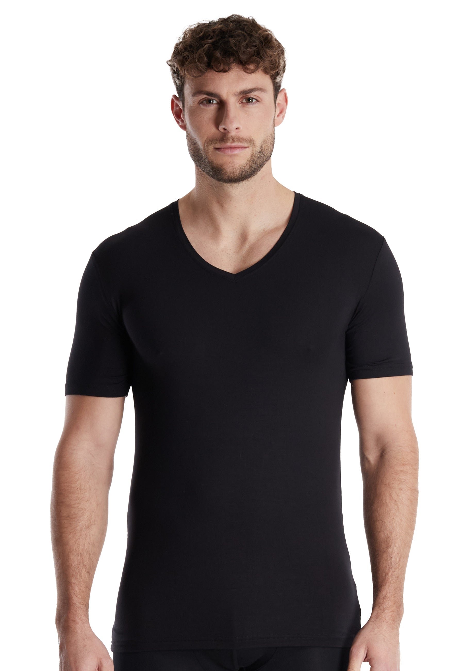 CECEBA Herren Shirt schwarz uni