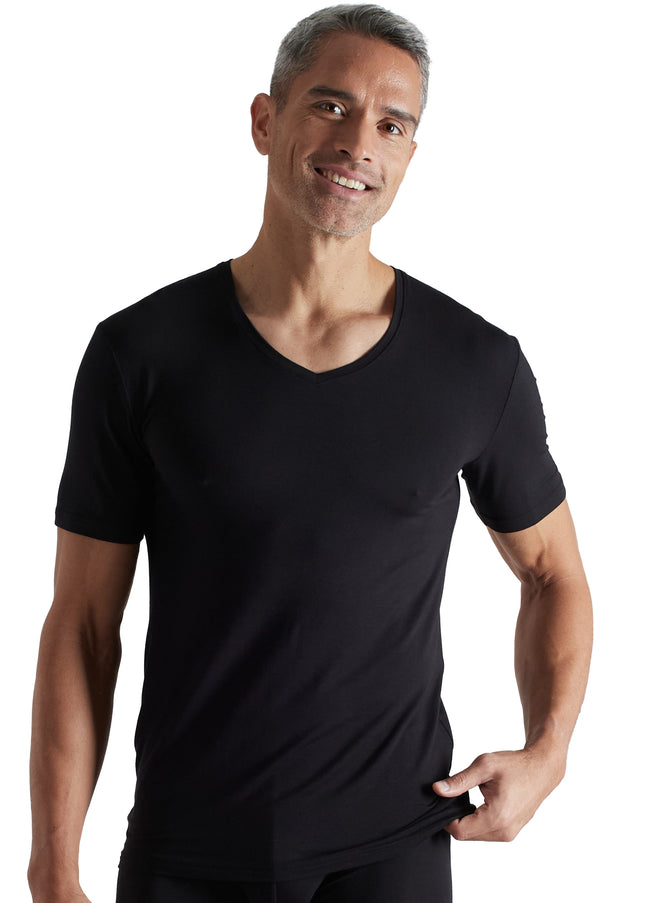 CECEBA Herren Shirt schwarz uni