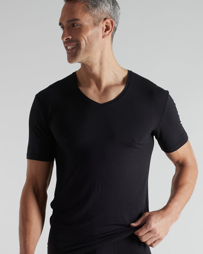 CECEBA Herren Shirt schwarz uni