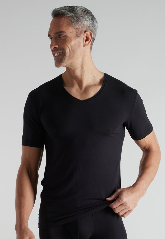 CECEBA Herren Shirt schwarz uni