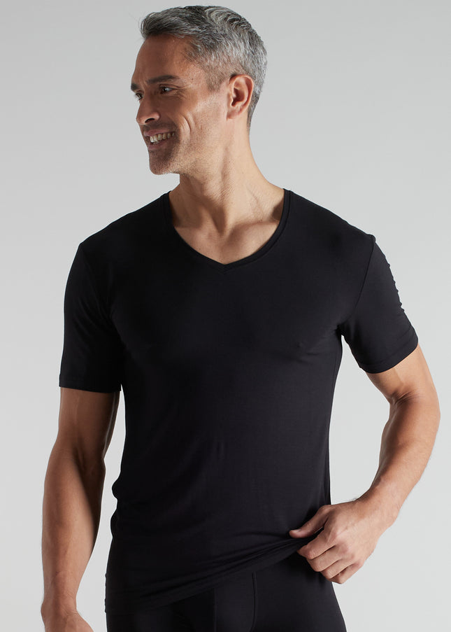 CECEBA Herren Shirt schwarz uni