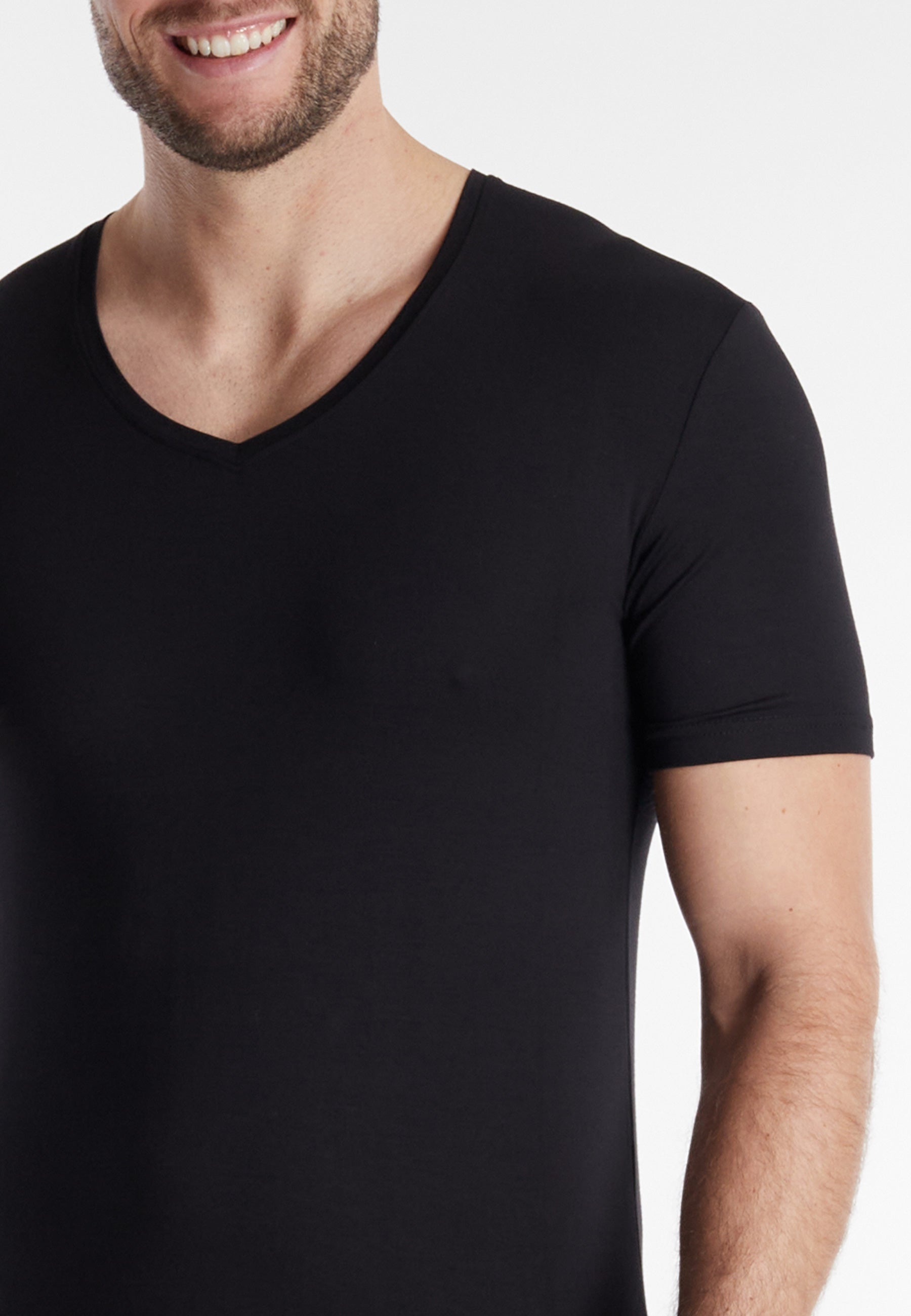 CECEBA Herren Shirt schwarz uni