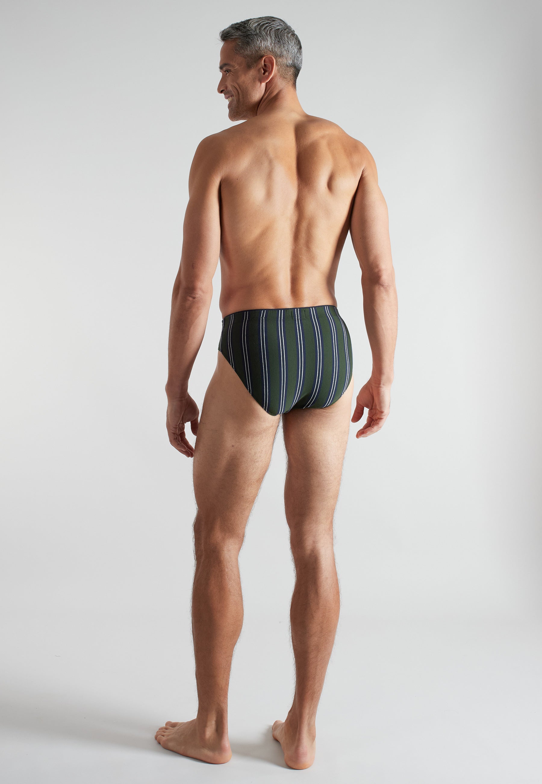 CECEBA Herren Slip grün längsgestreift 2er Pack