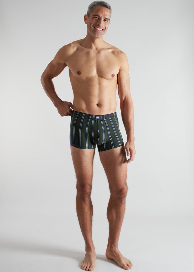 CECEBA Herren Pants grün längsgestreift 2er Pack