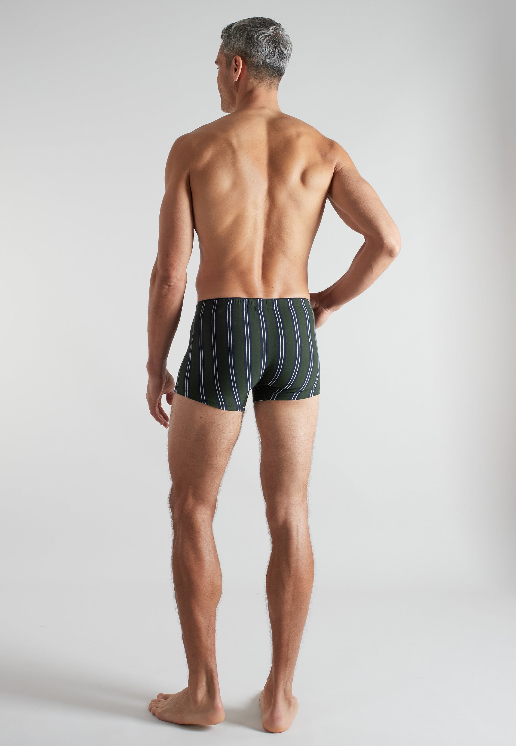 CECEBA Herren Pants grün längsgestreift 2er Pack