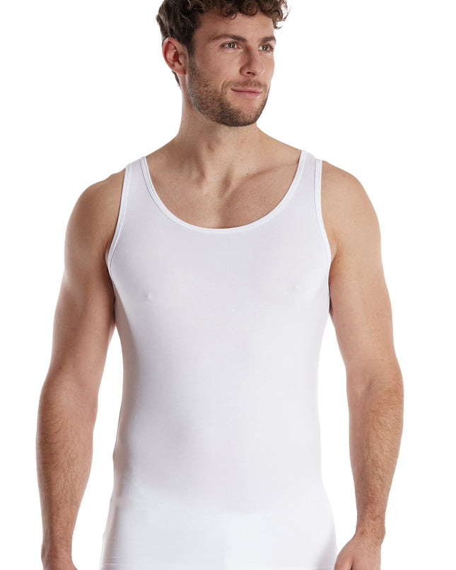 CECEBA Herren Tank-Top weiß uni