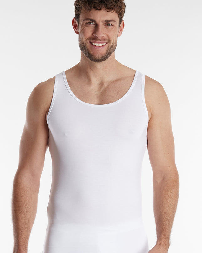 CECEBA Herren Tank-Top weiß uni