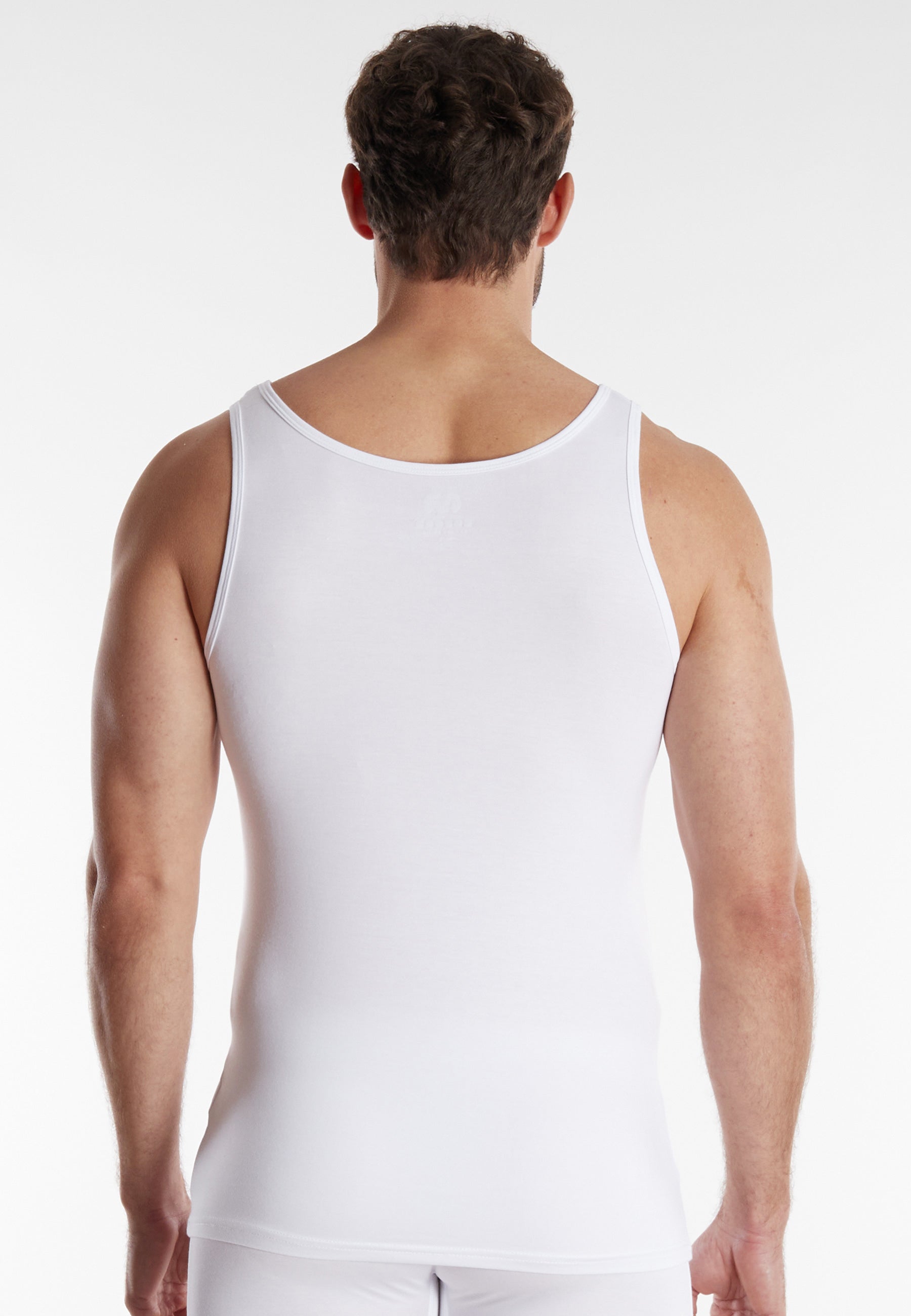 CECEBA Herren Tank-Top weiß uni