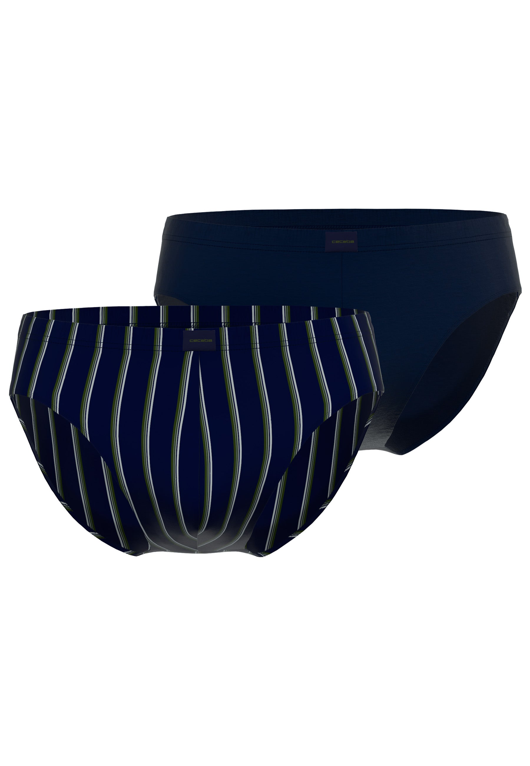 CECEBA Herren Slip blau längsgestreift 2er Pack