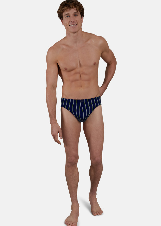 CECEBA Herren Slip blau längsgestreift 2er Pack