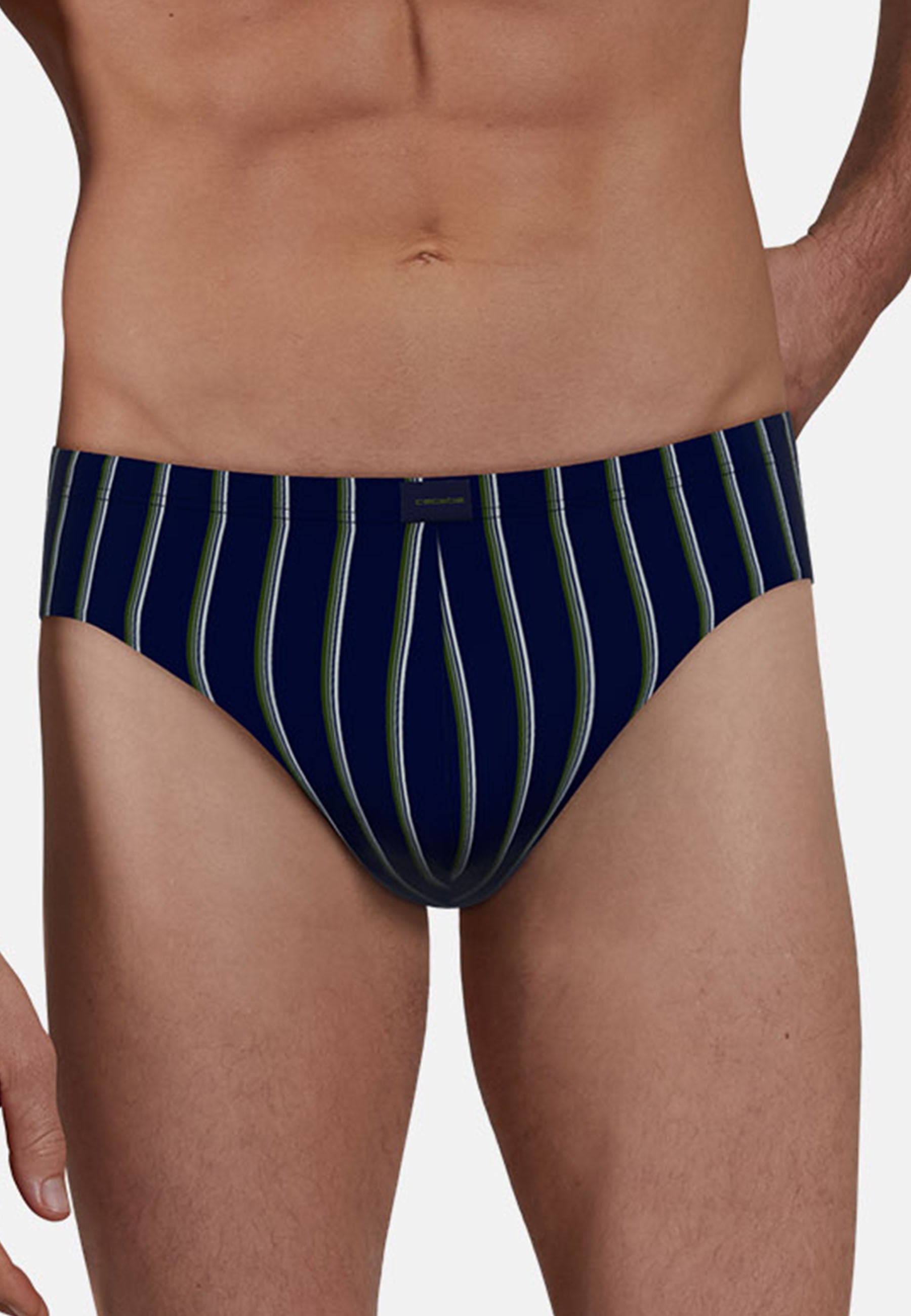 CECEBA Herren Slip blau längsgestreift 2er Pack