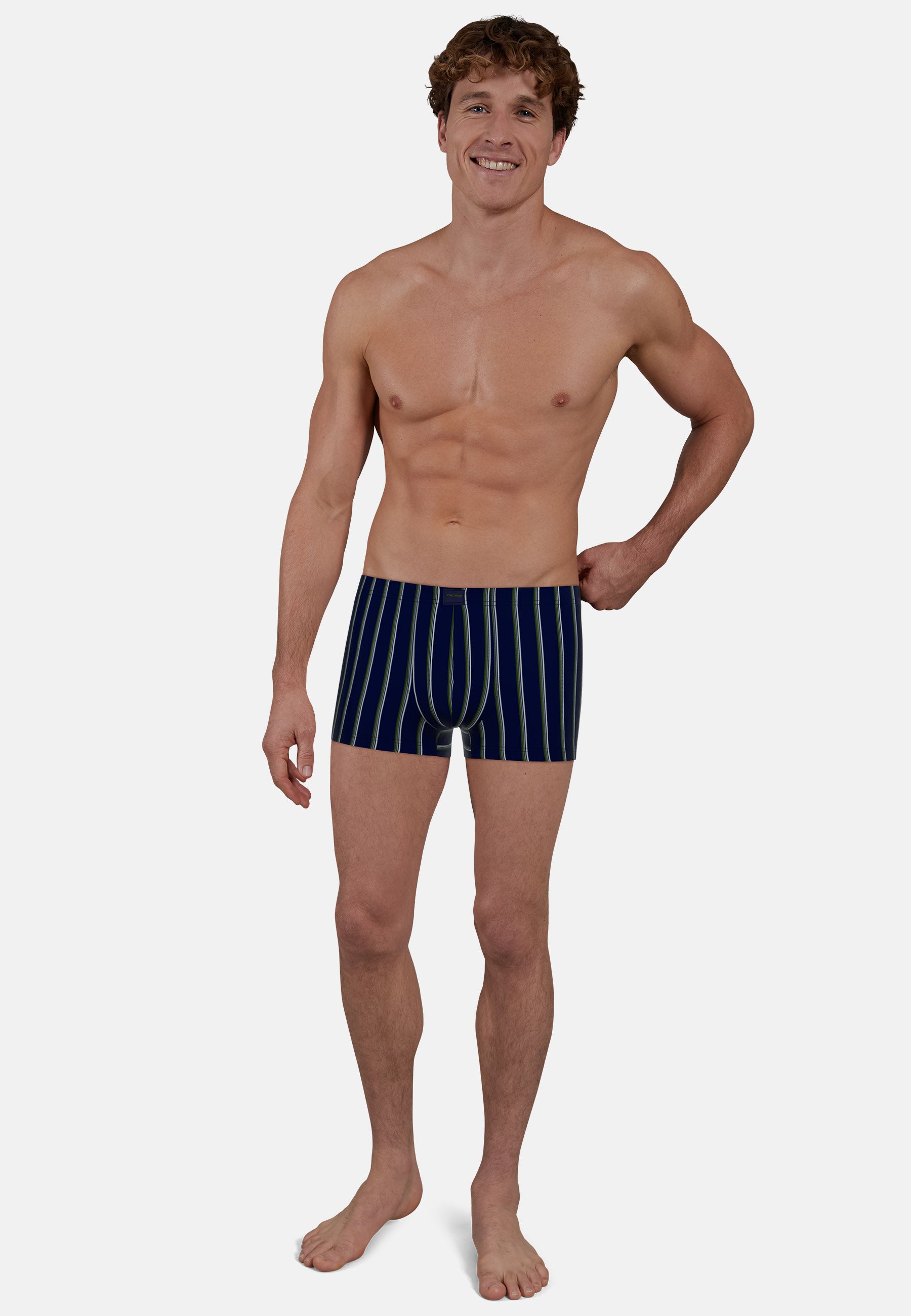 CECEBA Herren Pants blau längsgestreift 2er Pack