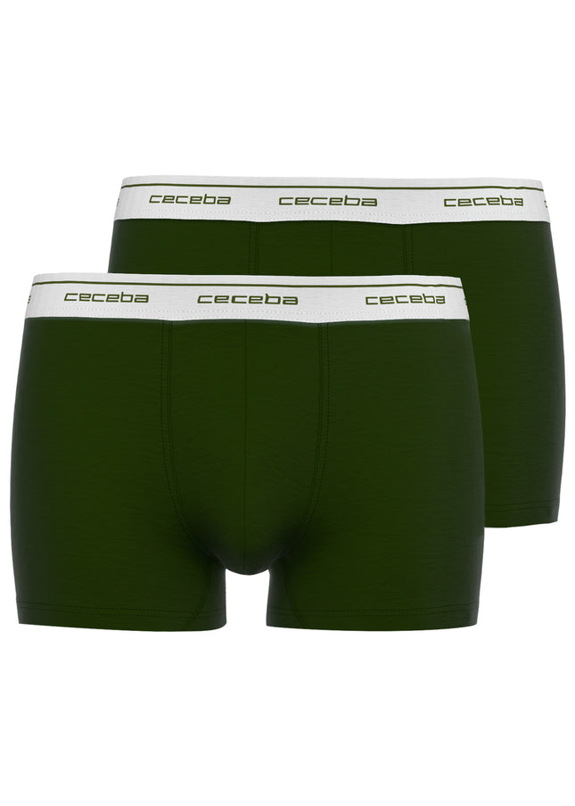 CECEBA Herren Pants grün uni 2er Pack