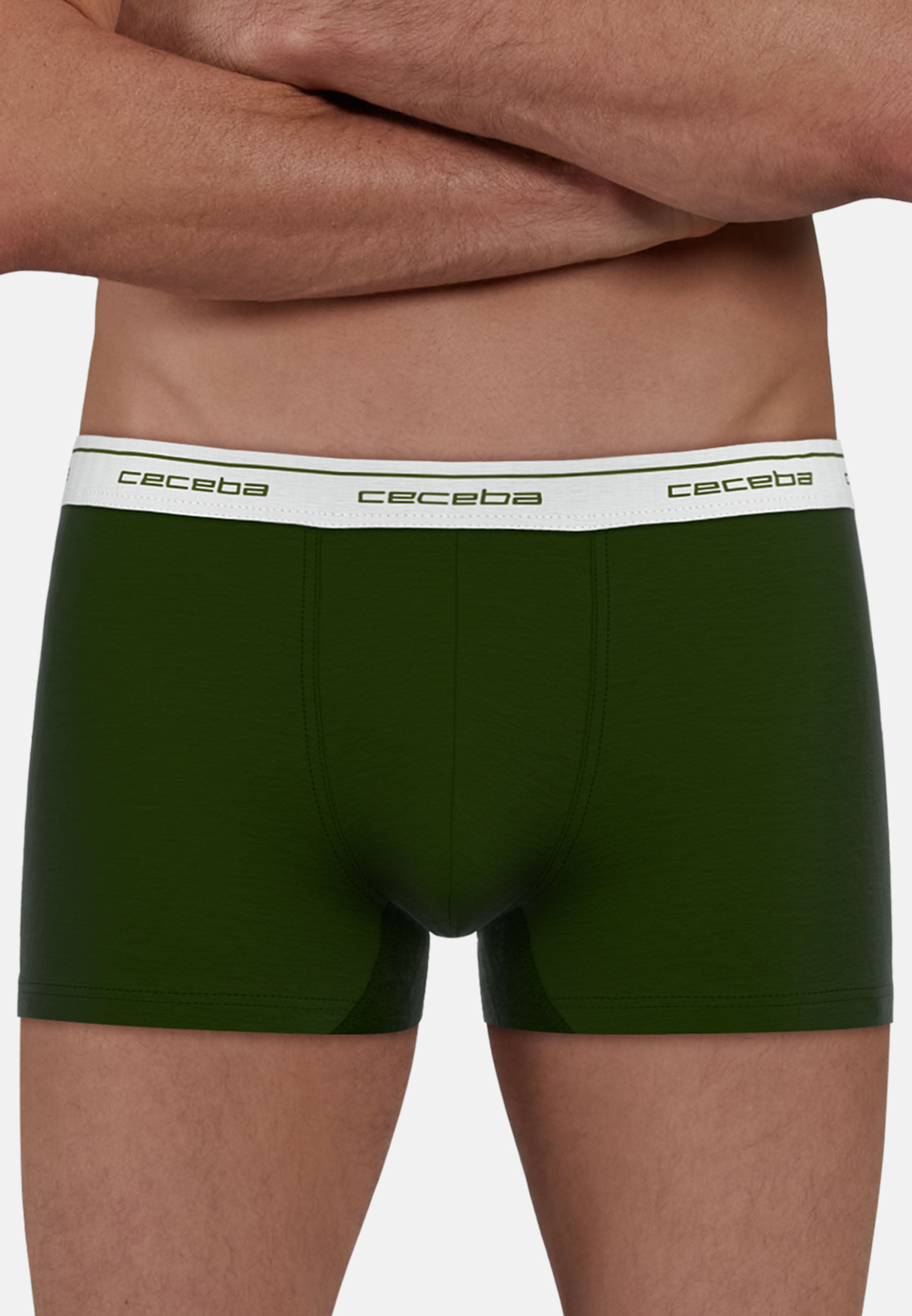 CECEBA Herren Pants grün uni 2er Pack