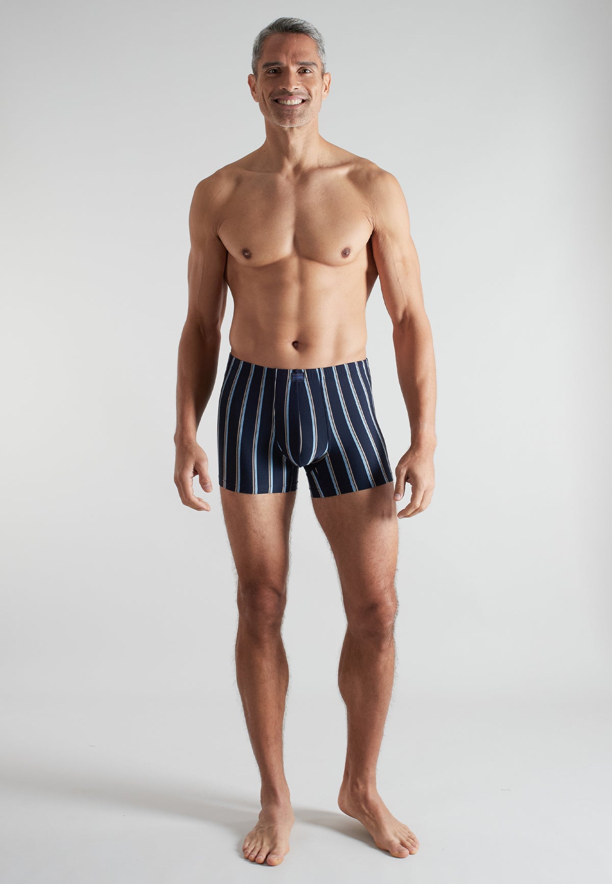 CECEBA Herren Pants blau längsgestreift 2er Pack