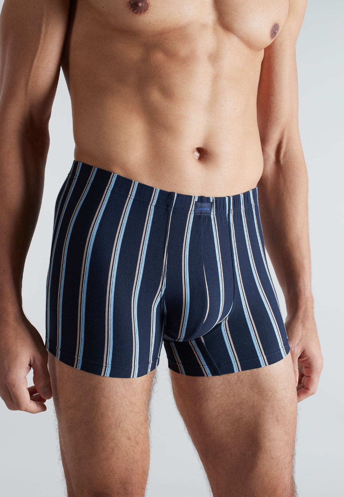 CECEBA Herren Pants blau längsgestreift 2er Pack