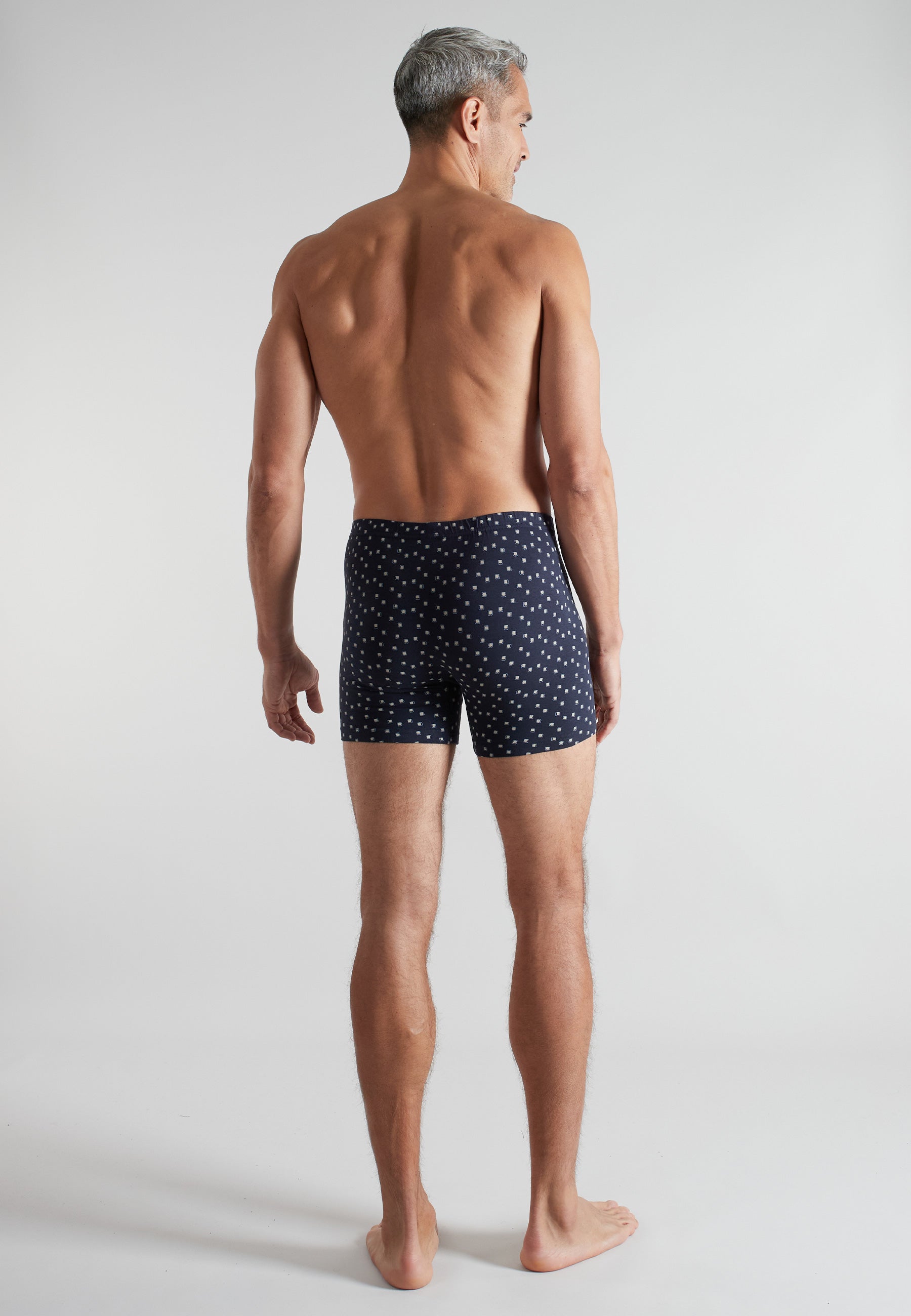 CECEBA Herren Long-Pants blau bedruckt 2er Pack