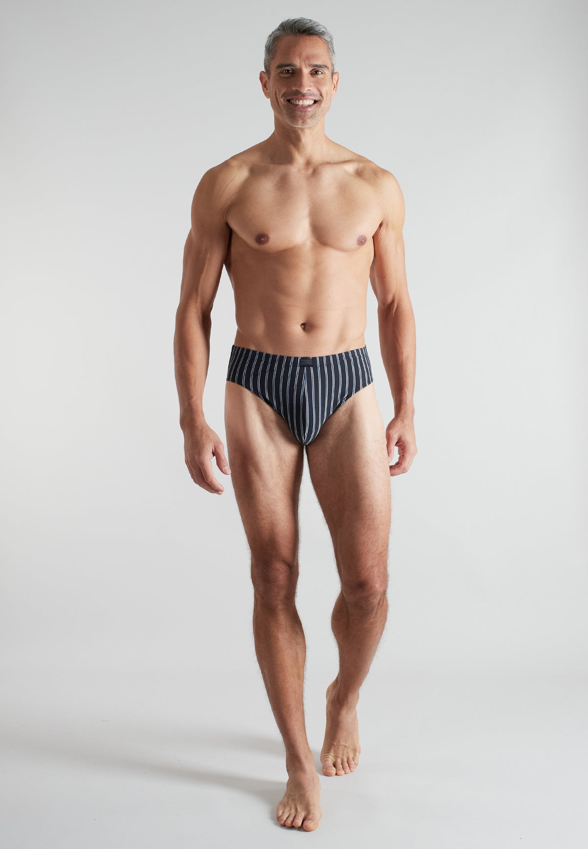CECEBA Herren Slip schwarz längsgestreift 2er Pack