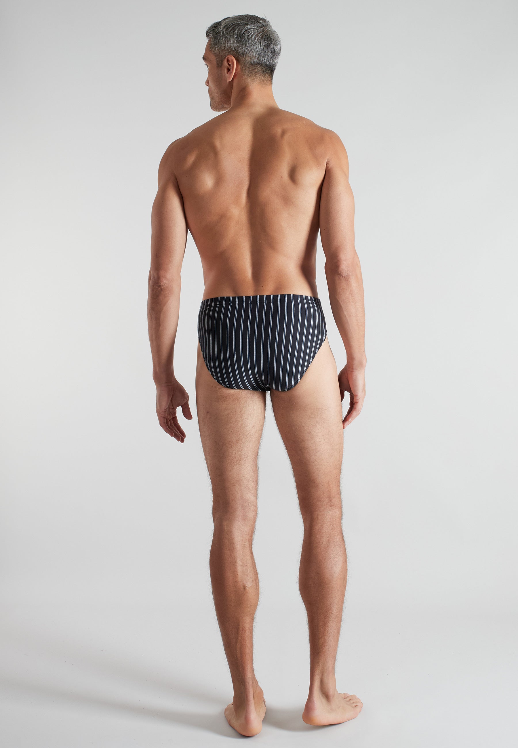 CECEBA Herren Slip schwarz längsgestreift 2er Pack