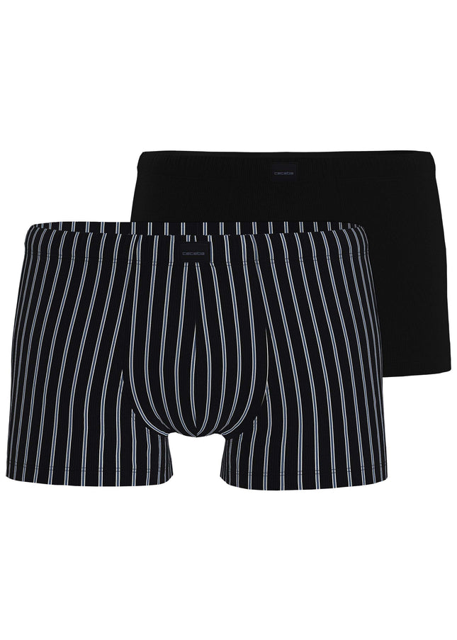 CECEBA Herren Pants schwarz längsgestreift 2er Pack