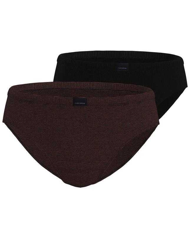 CECEBA Herren Slip rot quergestreift 2er Pack