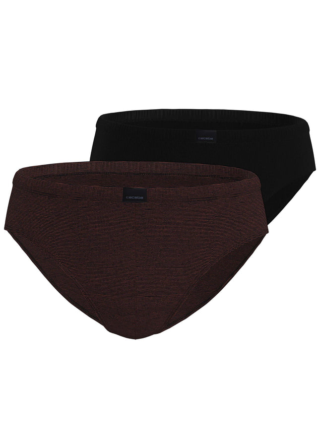 CECEBA Herren Slip rot quergestreift 2er Pack