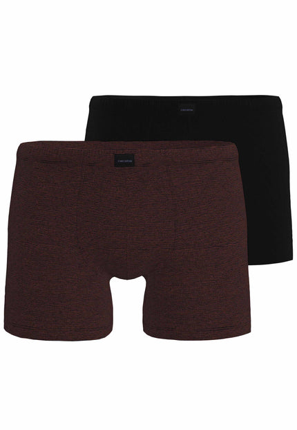 CECEBA Herren Long-Pants rot quergestreift 2er Pack