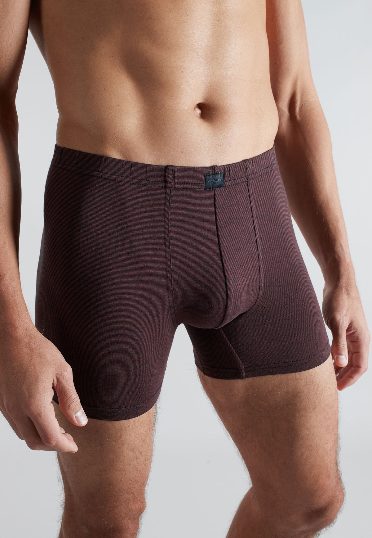 CECEBA Herren Long-Pants rot quergestreift 2er Pack