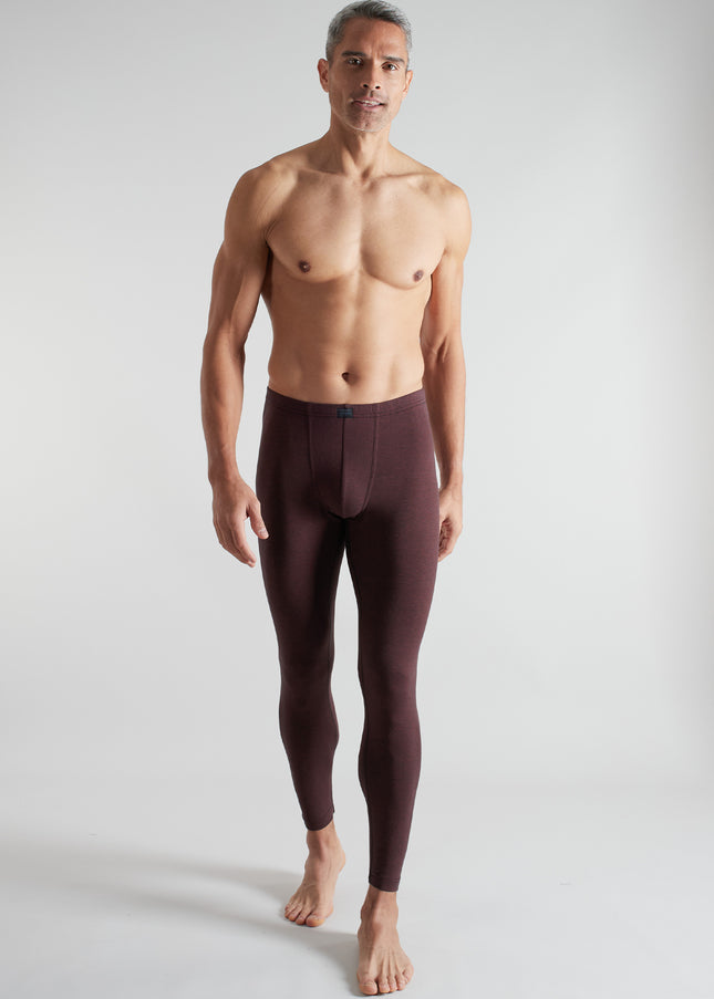 CECEBA Herren lange Unterhose rot quergestreift