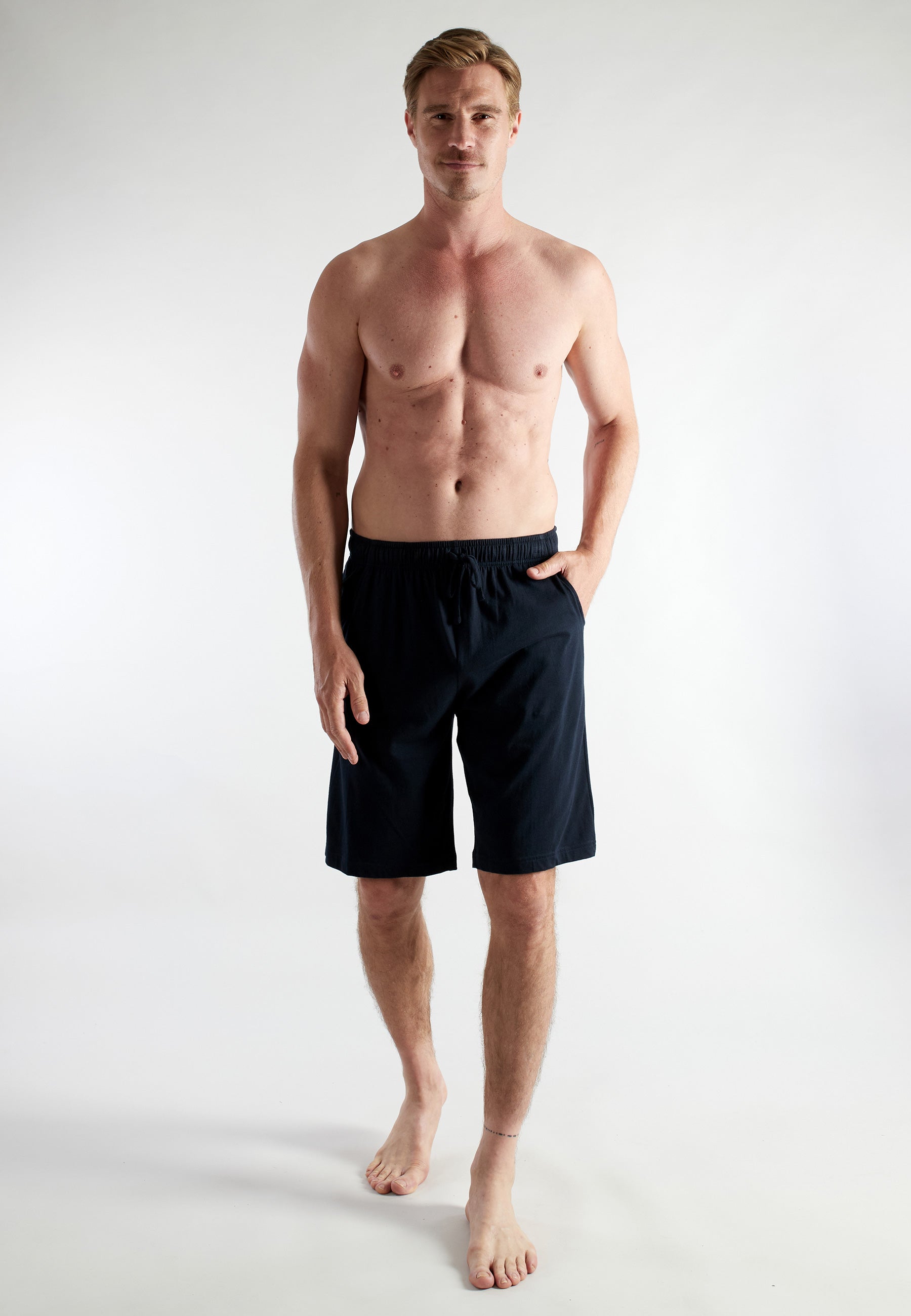 CECEBA Herren Bermuda blau uni