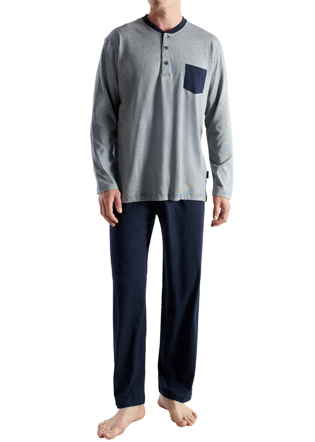 CECEBA men's pajamas blue horizontal stripes