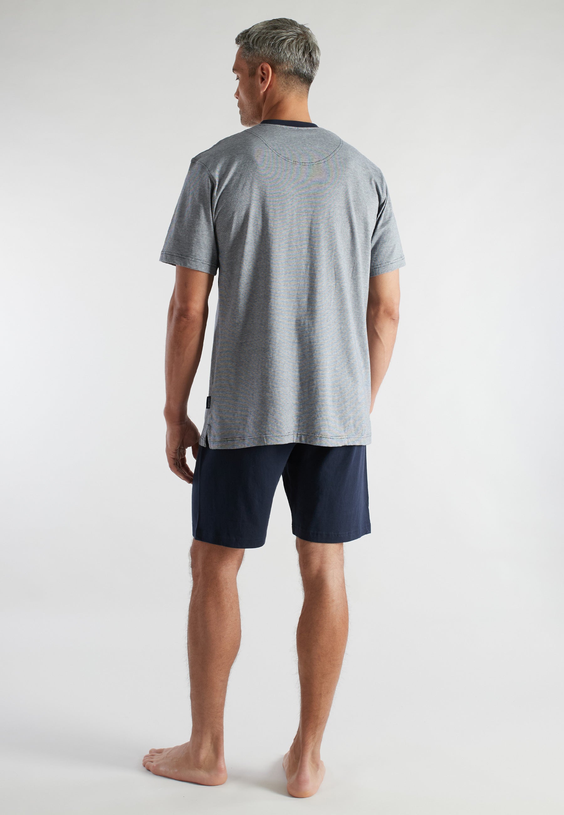 CECEBA Herren Shorty blau quergestreift