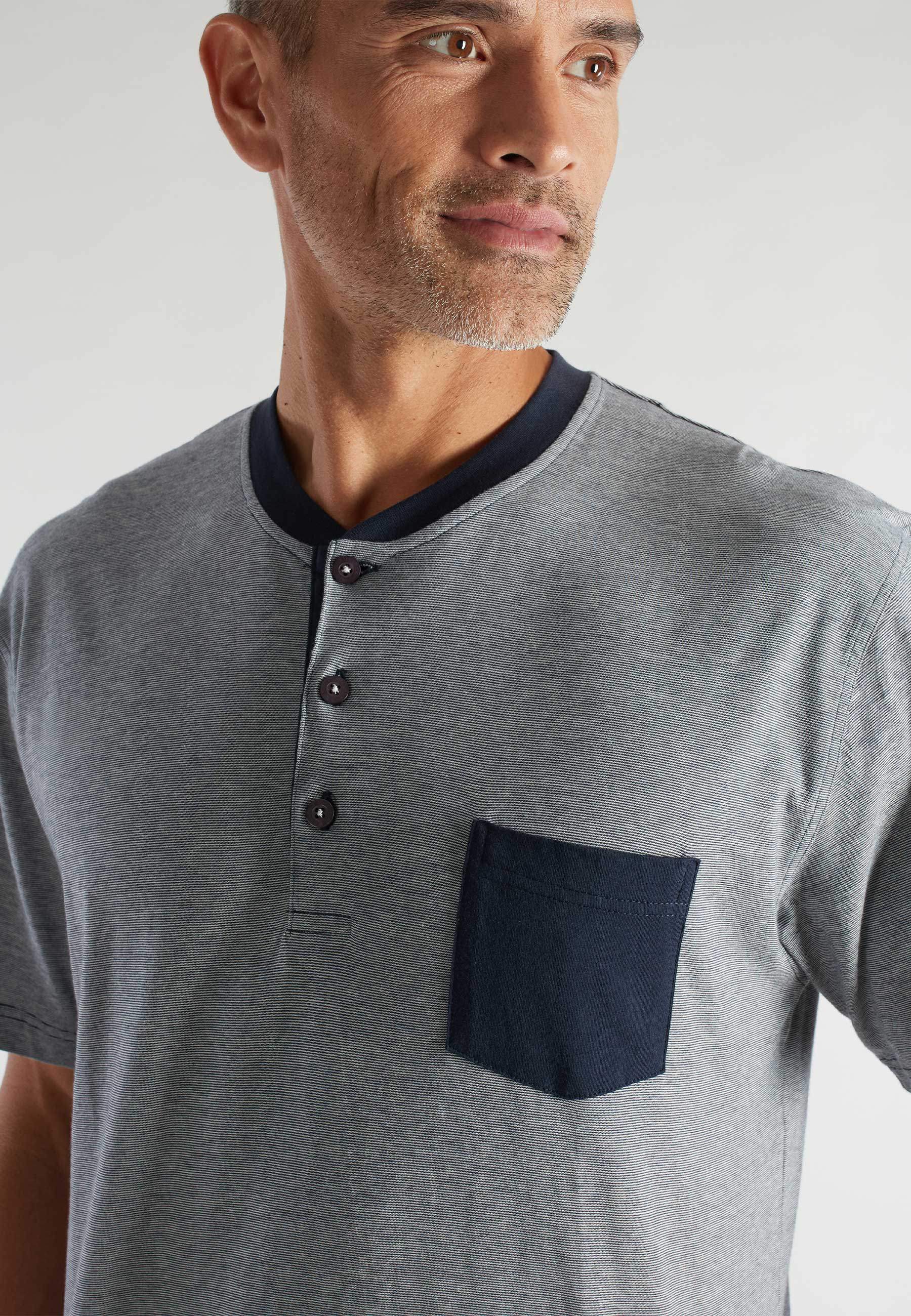 CECEBA Herren Shorty blau quergestreift