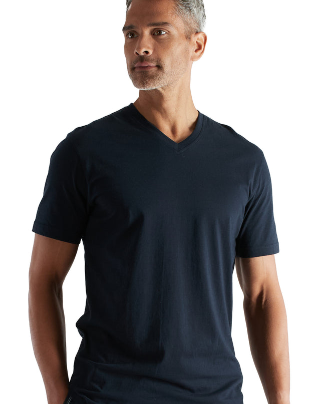 CECEBA Herren T-Shirt blau uni
