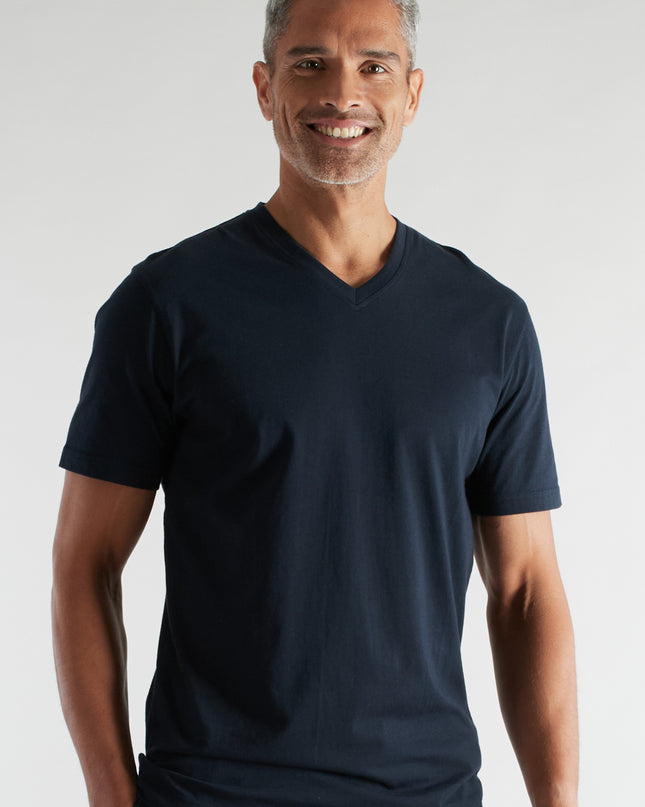CECEBA Herren T-Shirt blau uni
