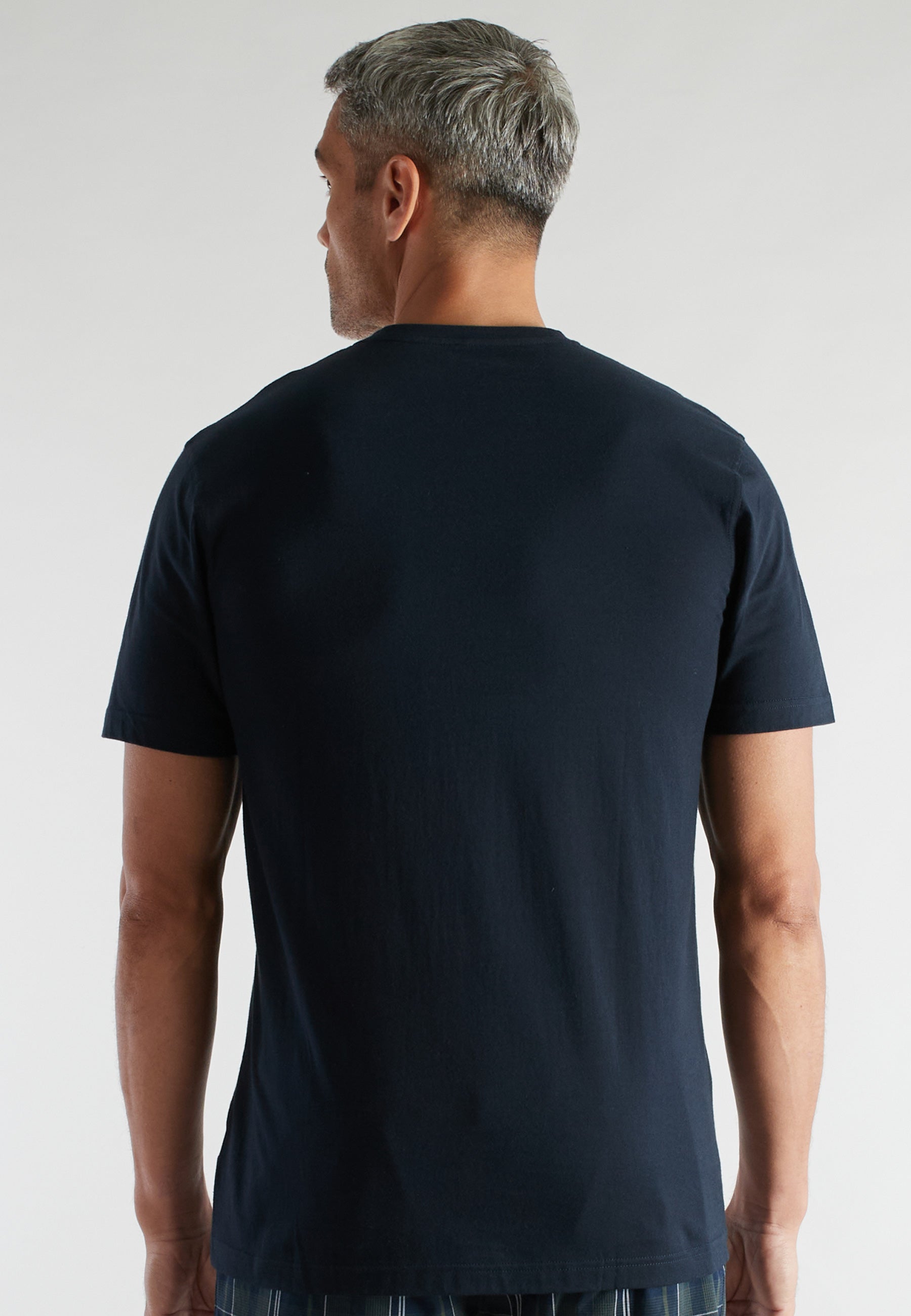 CECEBA Herren T-Shirt blau uni