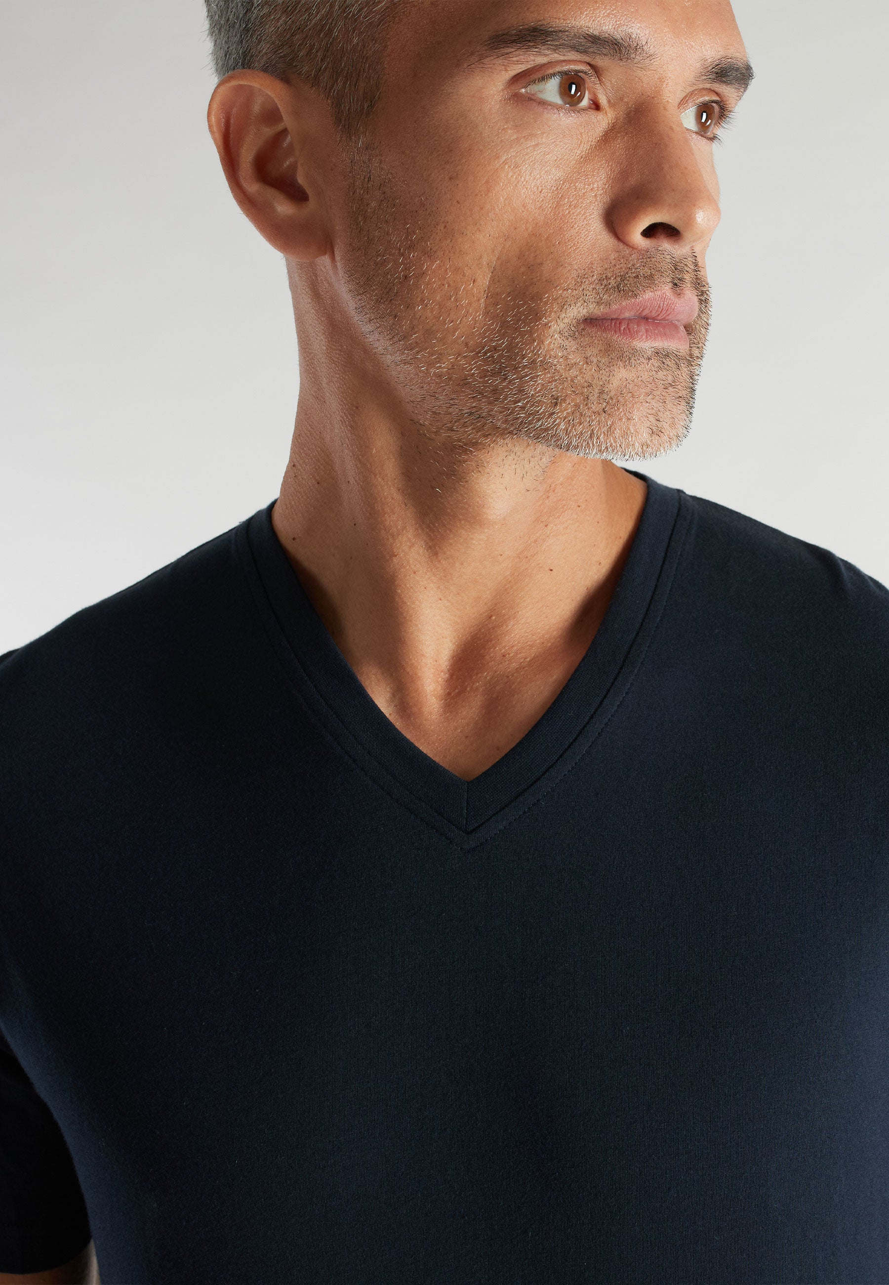 CECEBA Herren T-Shirt blau uni