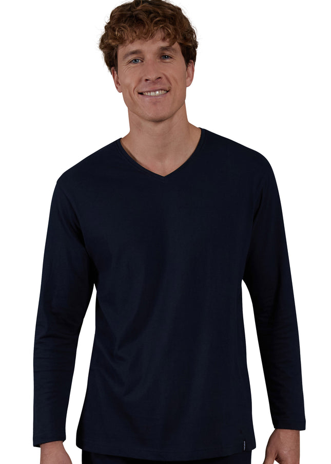CECEBA Herren Shirt blau uni