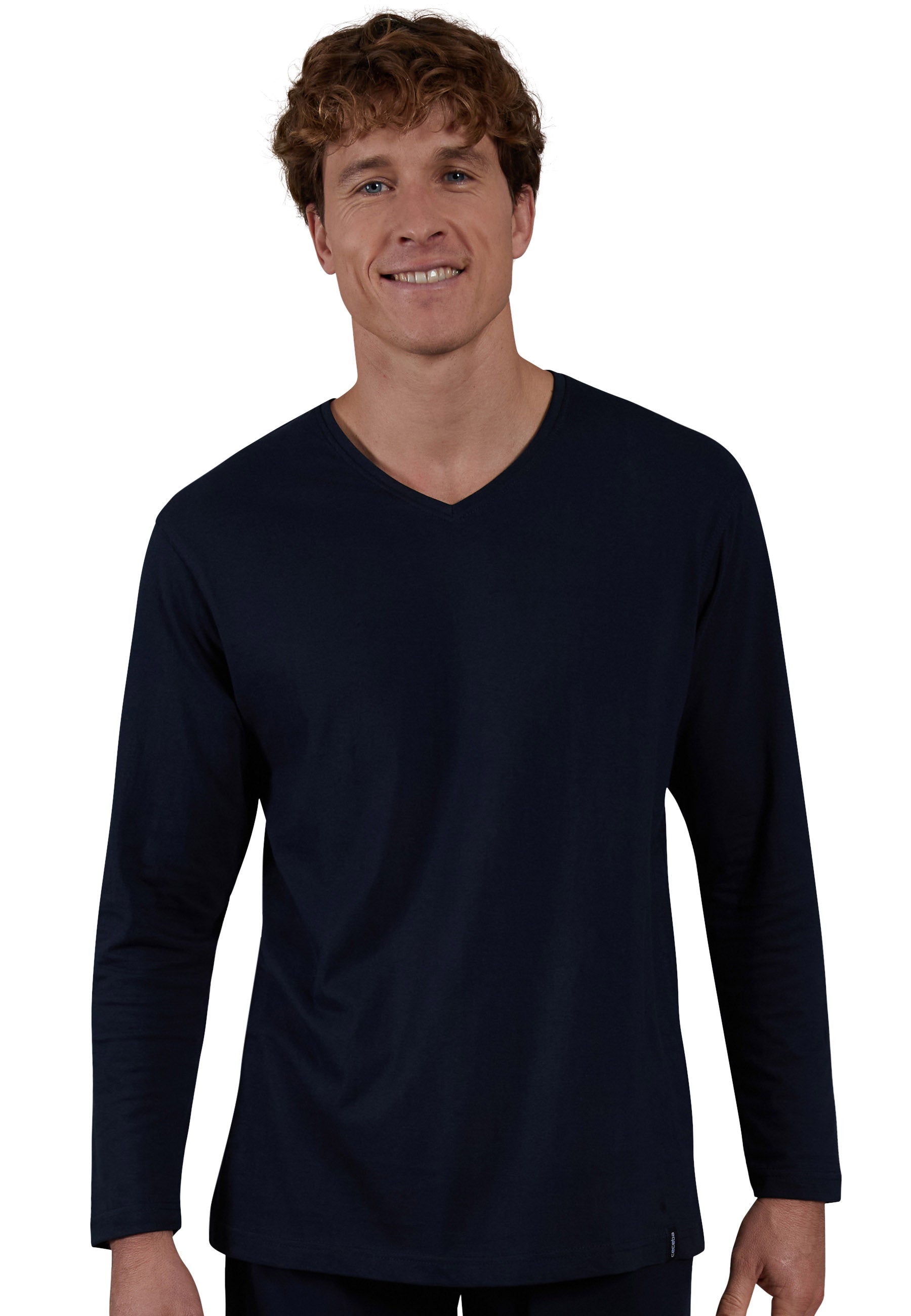 CECEBA Herren Shirt blau uni