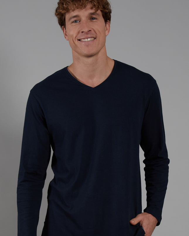 CECEBA Herren Shirt blau uni