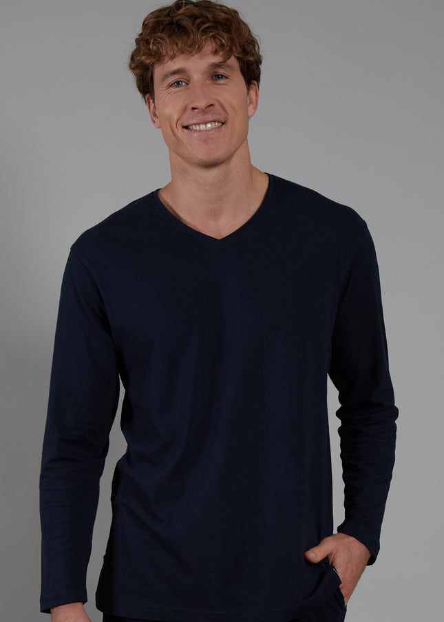 CECEBA Herren Shirt blau uni