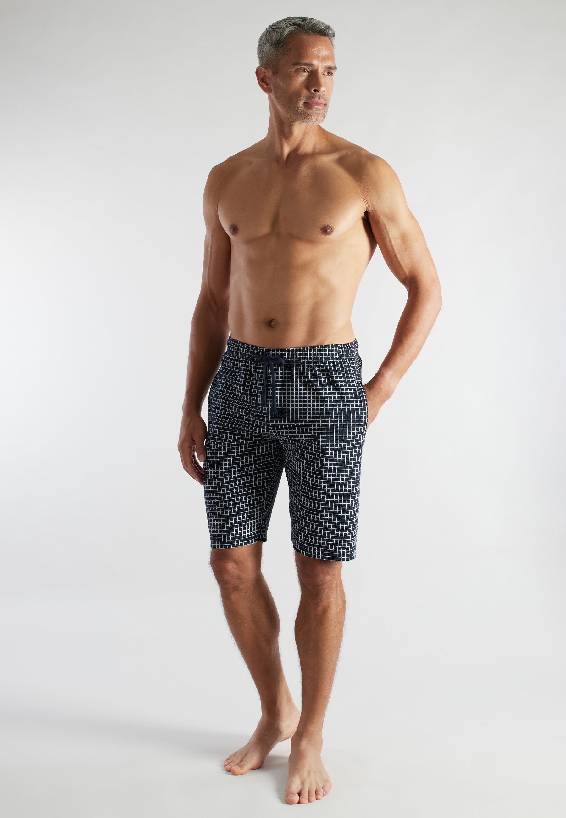 CECEBA Herren Bermuda blau bedruckt