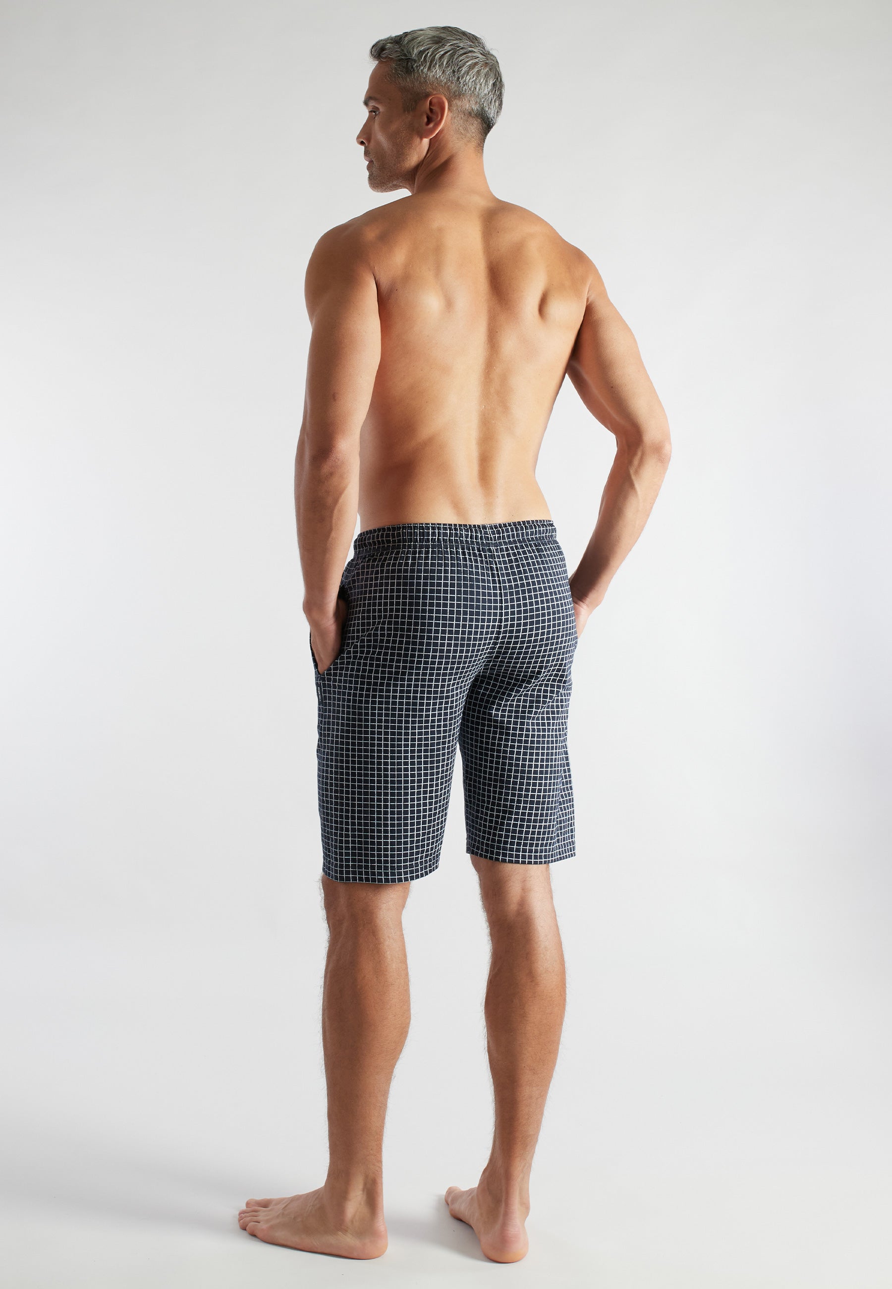 CECEBA Herren Bermuda blau bedruckt