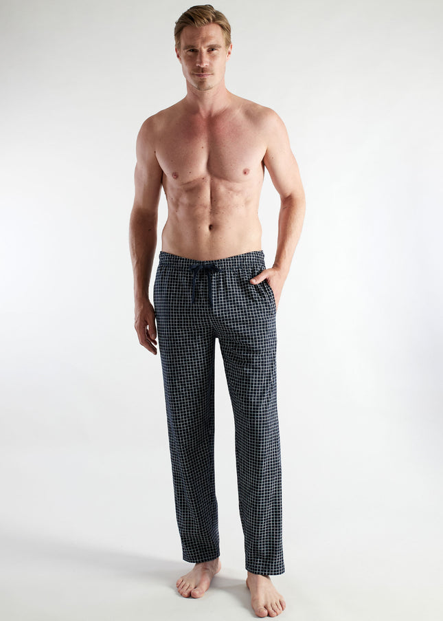 CECEBA Herren Lange-Hose blau bedruckt